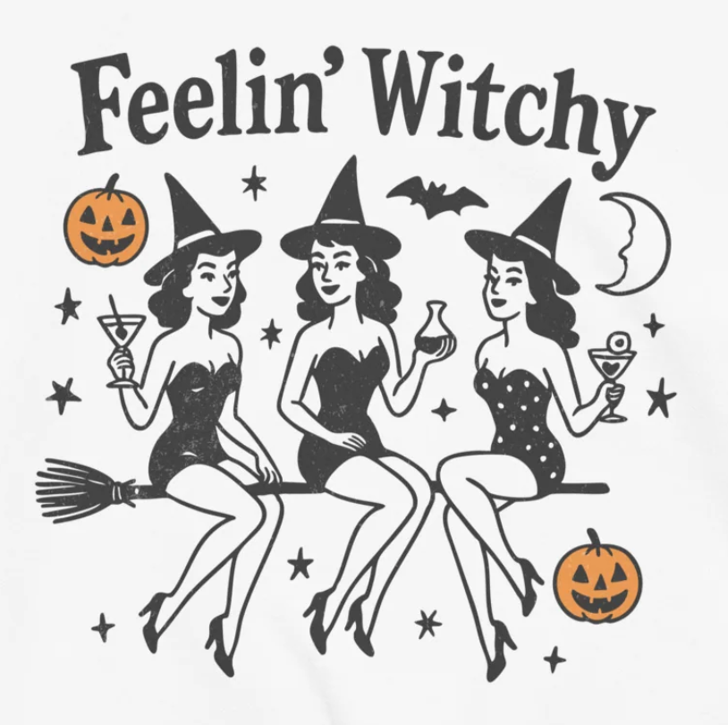 Feelin Witchy Unisex garment-dyed sweatshirt (COMFORT COLORS)