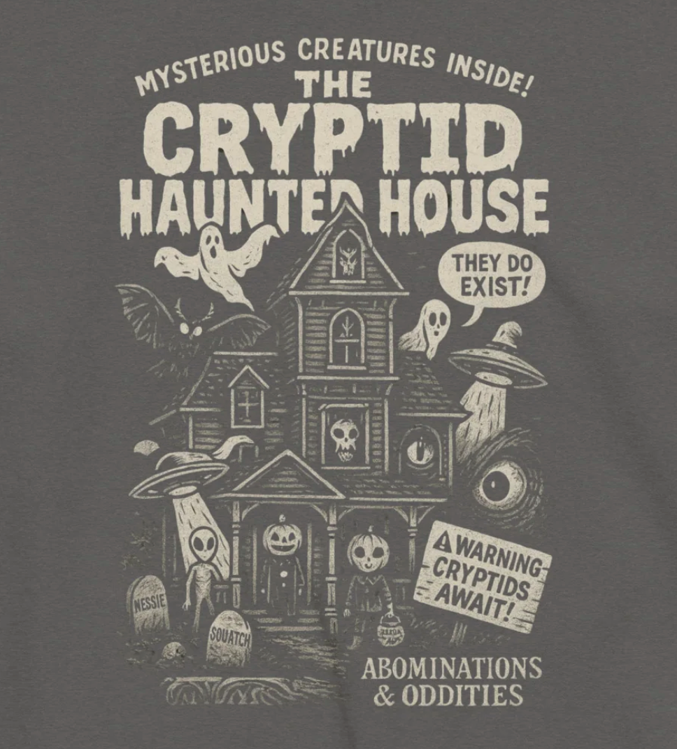 CRYPTID Haunted House Comfort Colors garment-dyed sweatshirt