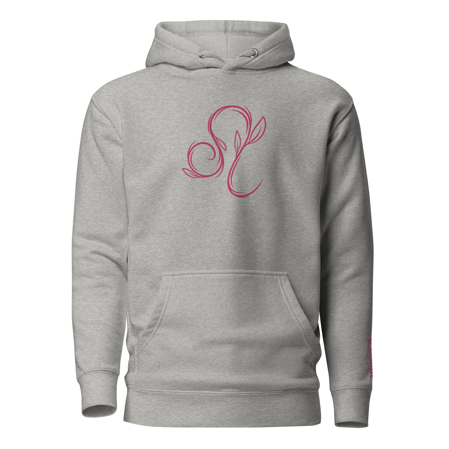 Pink Flowery Leo Unisex Hoodie