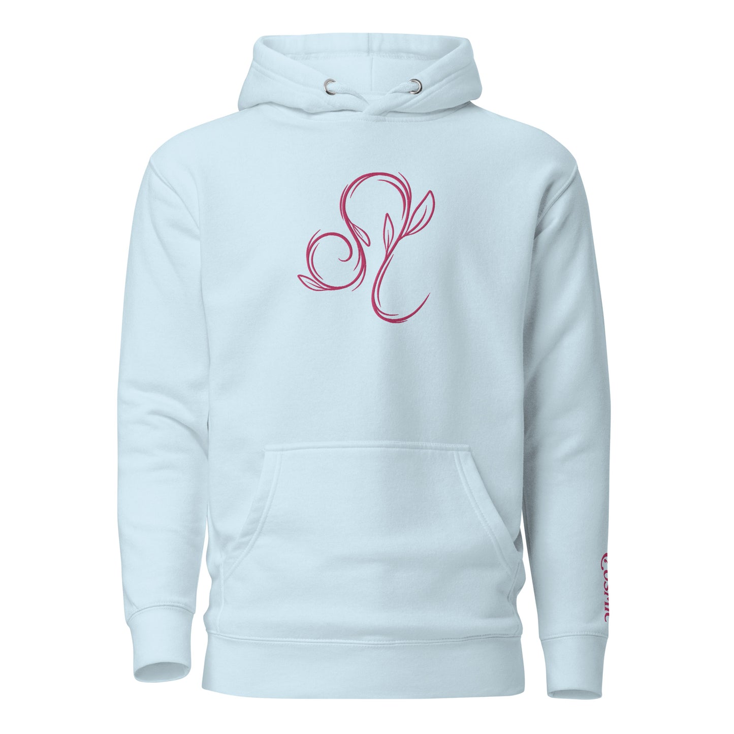 Pink Flowery Leo Unisex Hoodie