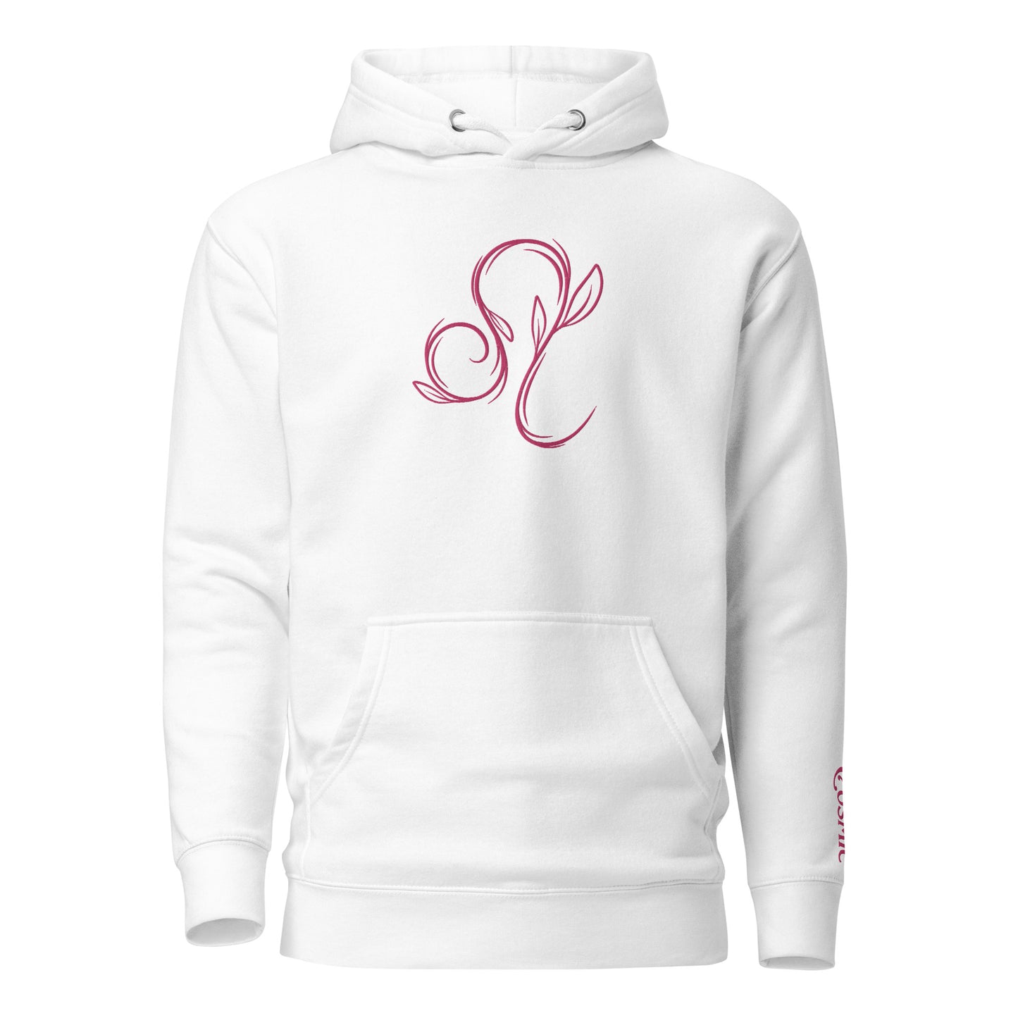 Pink Flowery Leo Unisex Hoodie