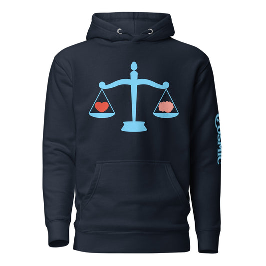 Heart and Mind Libra Scales Hoodie from Cosmic Clothier