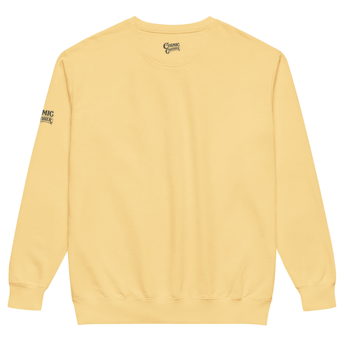 Feelin Witchy — butter garment-dyed sweatshirt, back view
