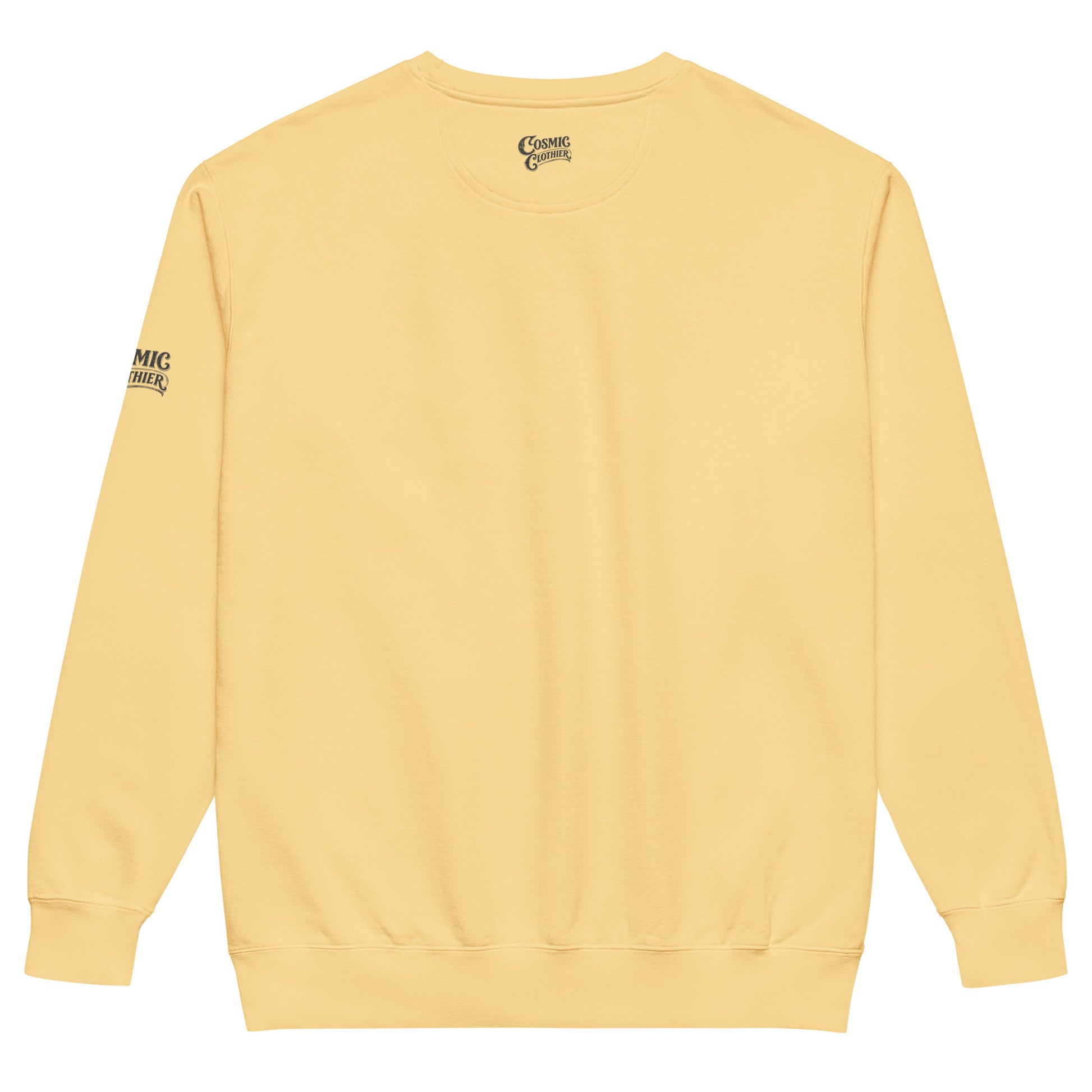 Feelin Witchy — butter garment-dyed sweatshirt, back view