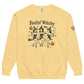 Feelin Witchy — butter garment-dyed sweatshirt, front view