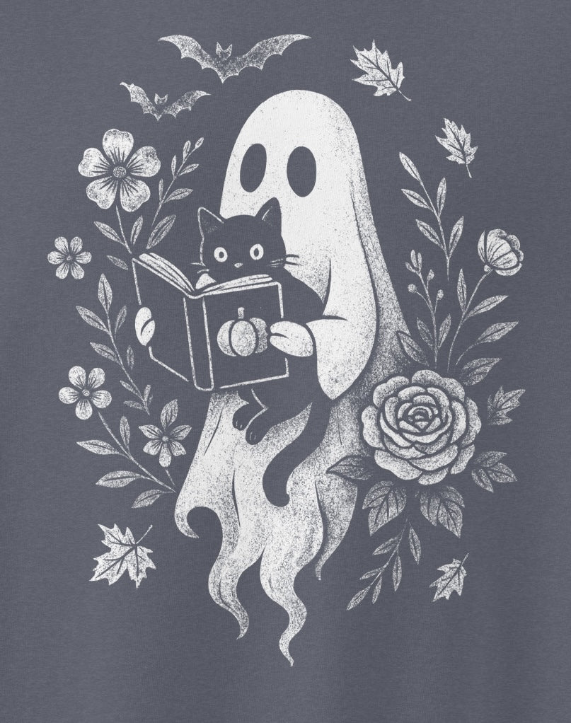 Ghost and Kitty Storytime Unisex garment-dyed sweatshirt