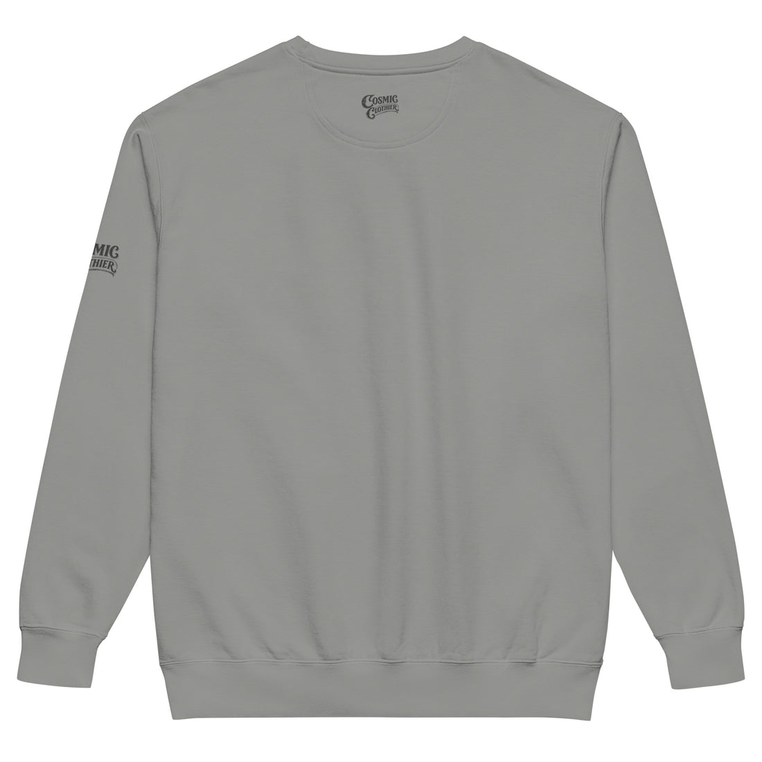 Feelin Witchy — grey garment-dyed sweatshirt, back view