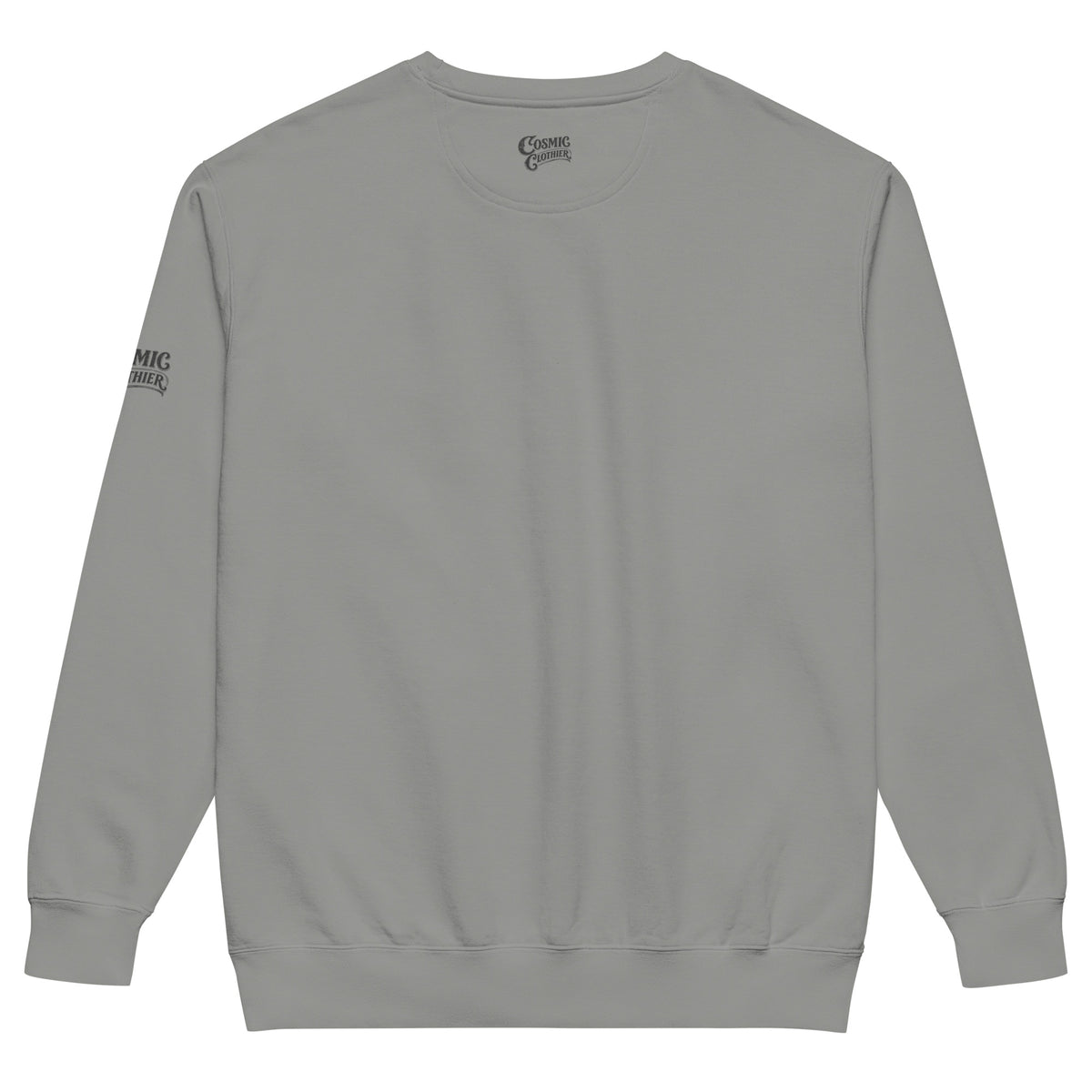 Feelin Witchy — grey garment-dyed sweatshirt, back view
