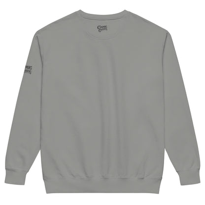 Feelin Witchy — grey garment-dyed sweatshirt, back view