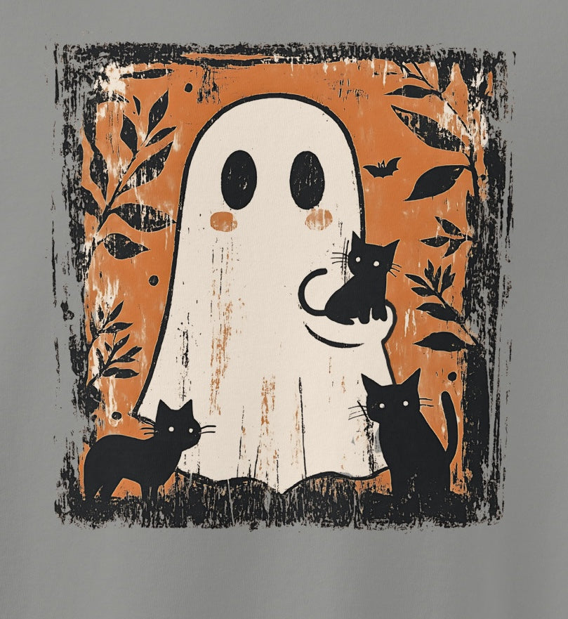 Retro Ghost and Friends Unisex COMFORT COLORS garment-dyed sweatshirt
