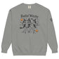 Feelin Witchy — grey garment-dyed sweatshirt, front view