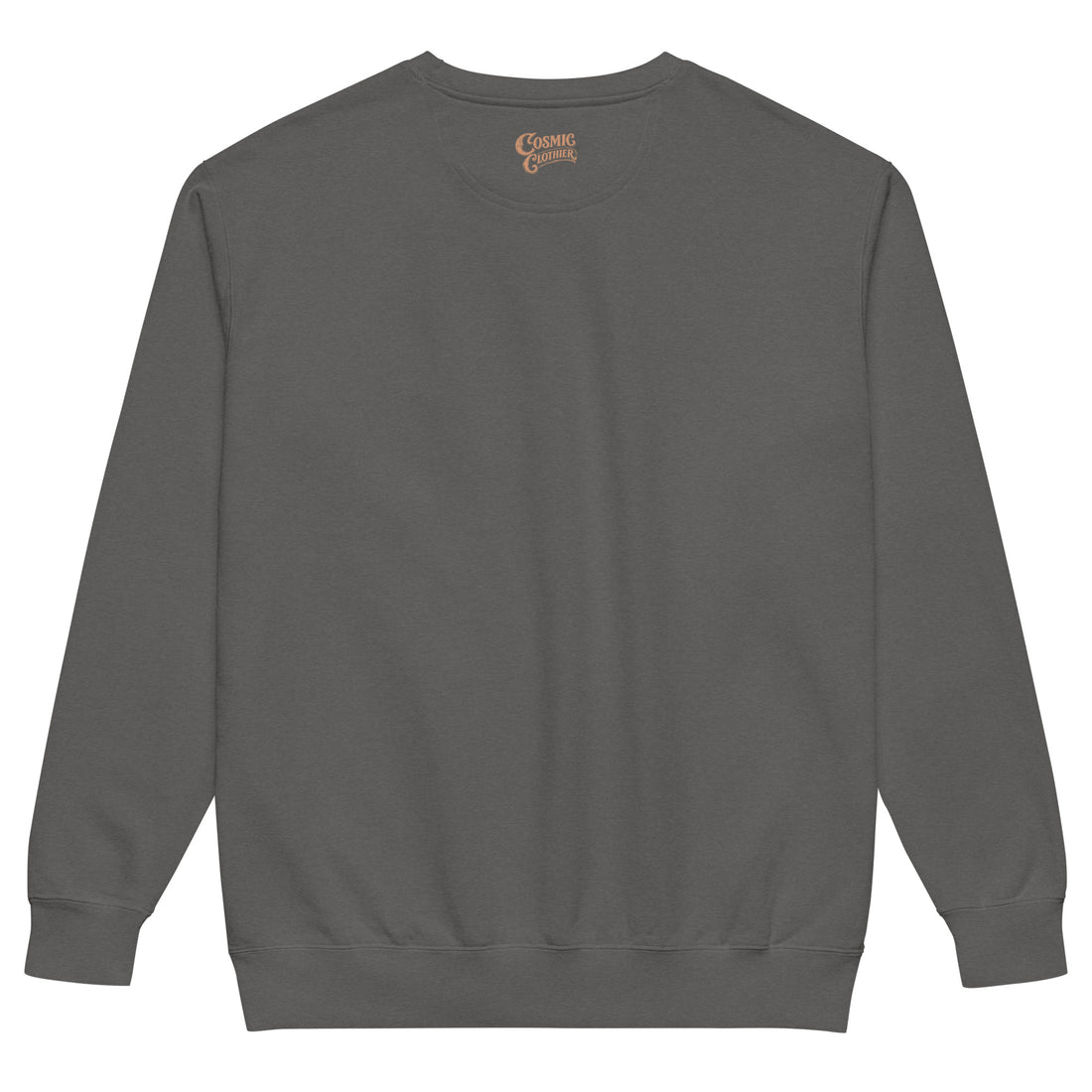 Potion Elixir Tincture — pepper garment-dyed sweatshirt, back view