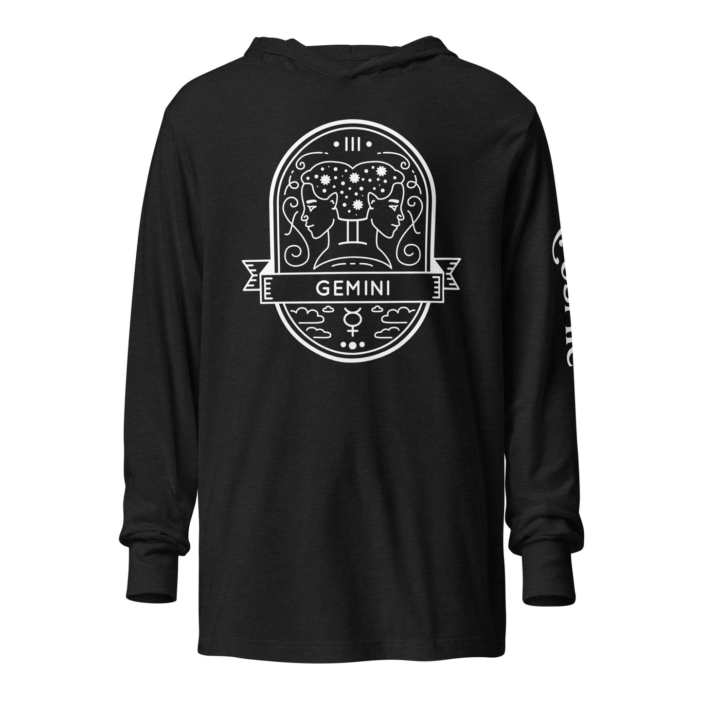 Gemini Badge Hooded long-sleeve tee