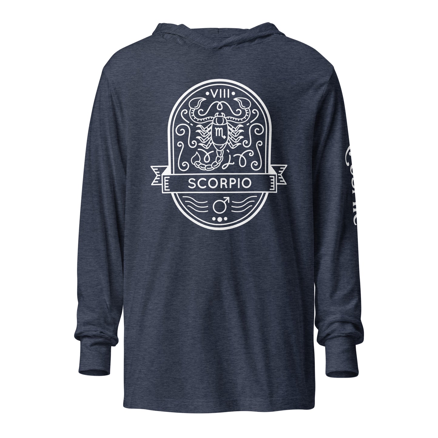 Scorpio Badge Hooded long-sleeve tee