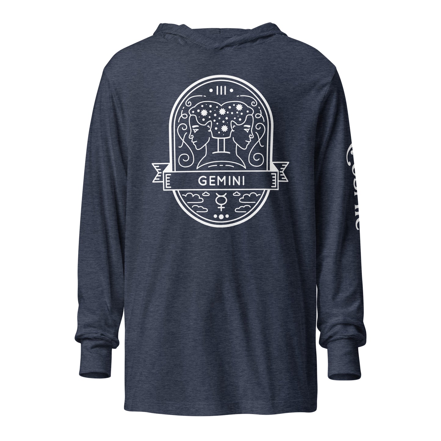 Gemini Badge Hooded long-sleeve tee