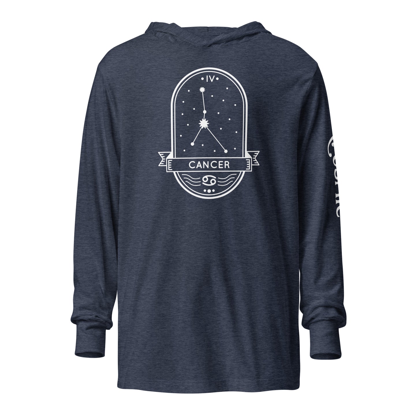 Cancer Badge Hooded long-sleeve tee