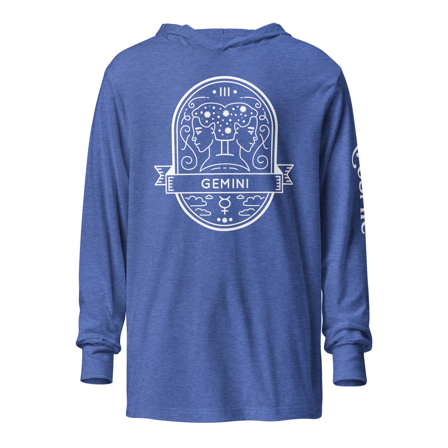 Gemini Badge Hooded long-sleeve tee