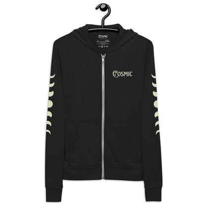 Glowing Cosmic Unisex zip hoodie