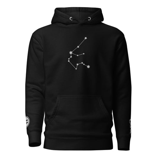 Aquarius Constellation Hoodie (Embroidered CosmicMoon icon front) Hoodie