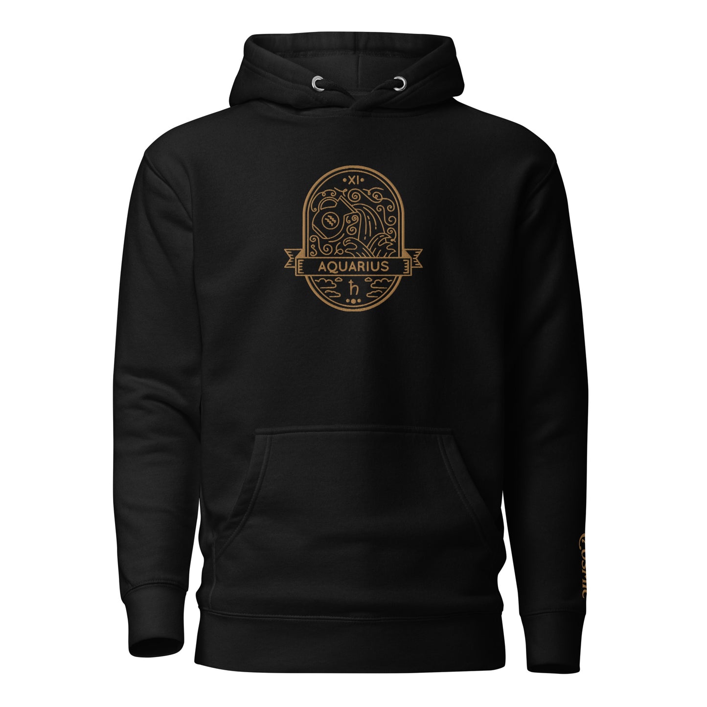 Aquarius Badge Unisex Hoodie (Embroidered)