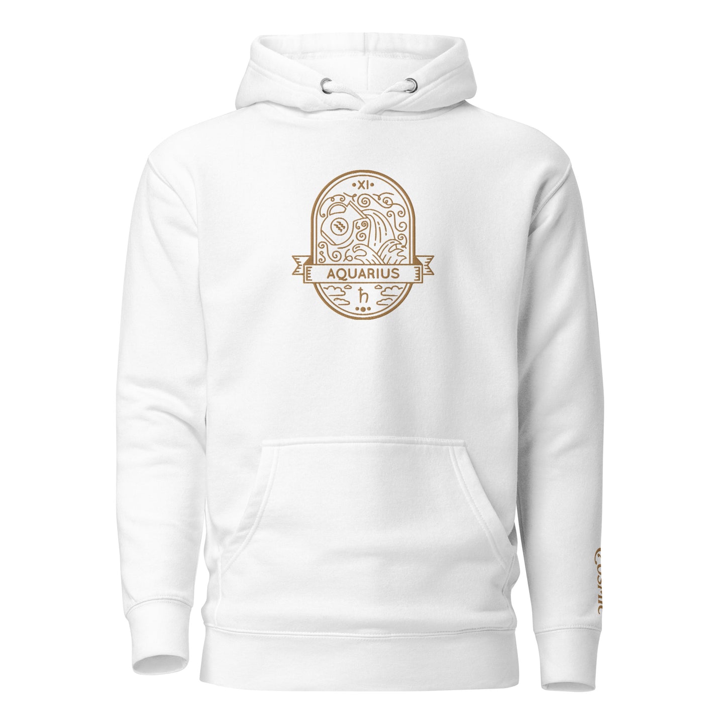 Aquarius Badge Unisex Hoodie (Embroidered)