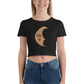 Moon Doodle Slim Fit Women’s Crop Tee