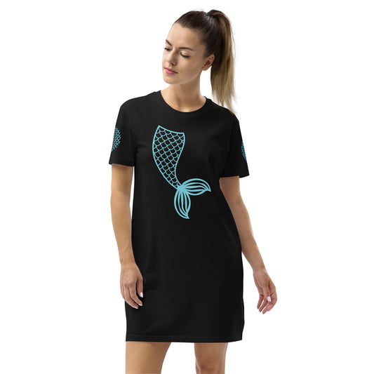 Mermaid Tail 🧜‍♀️ Organic cotton t-shirt dress