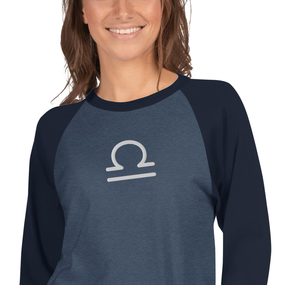 Libra 3/4 sleeve raglan shirt