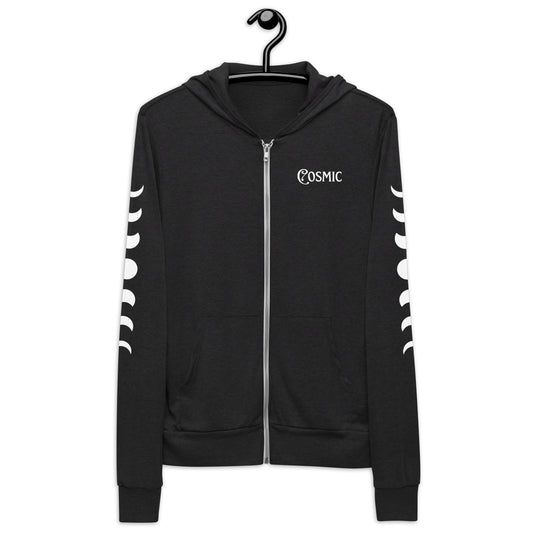 Cosmic Moons Sleeved Unisex zip hoodie