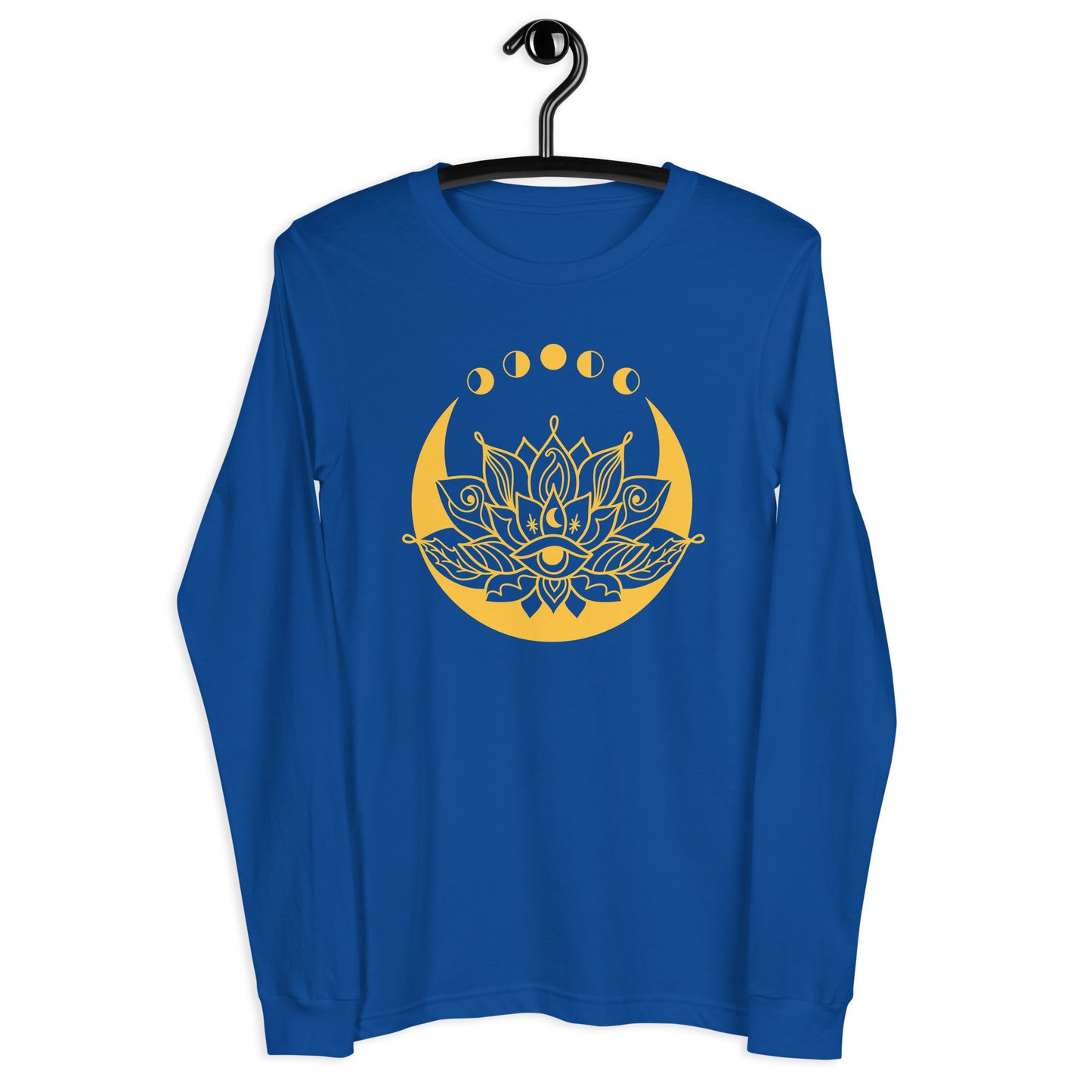 Blue/Gold Lotus Unisex Long Sleeve Tee