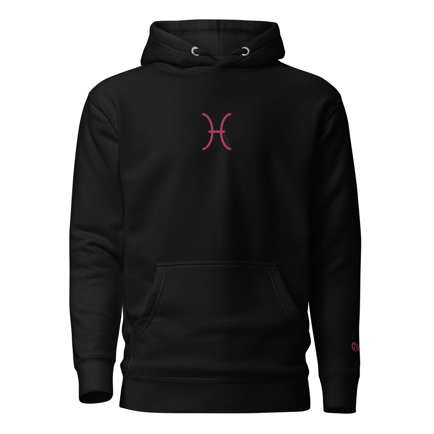 *Pink* Pisces Constellation Hoodie (Embroidered Pisces icon front) Hoodie