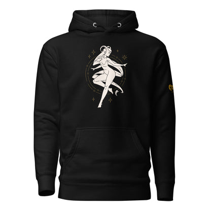 Aries Art Black Unisex Hoodie