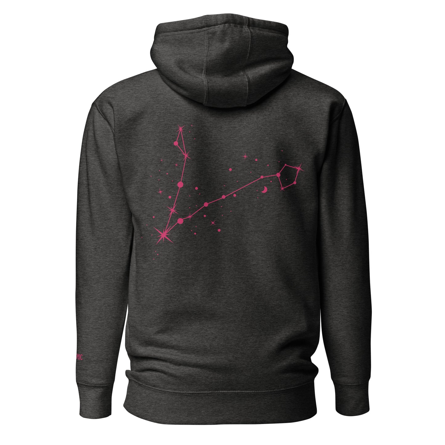 *Pink* Pisces Constellation Hoodie (Embroidered Pisces icon front) Hoodie